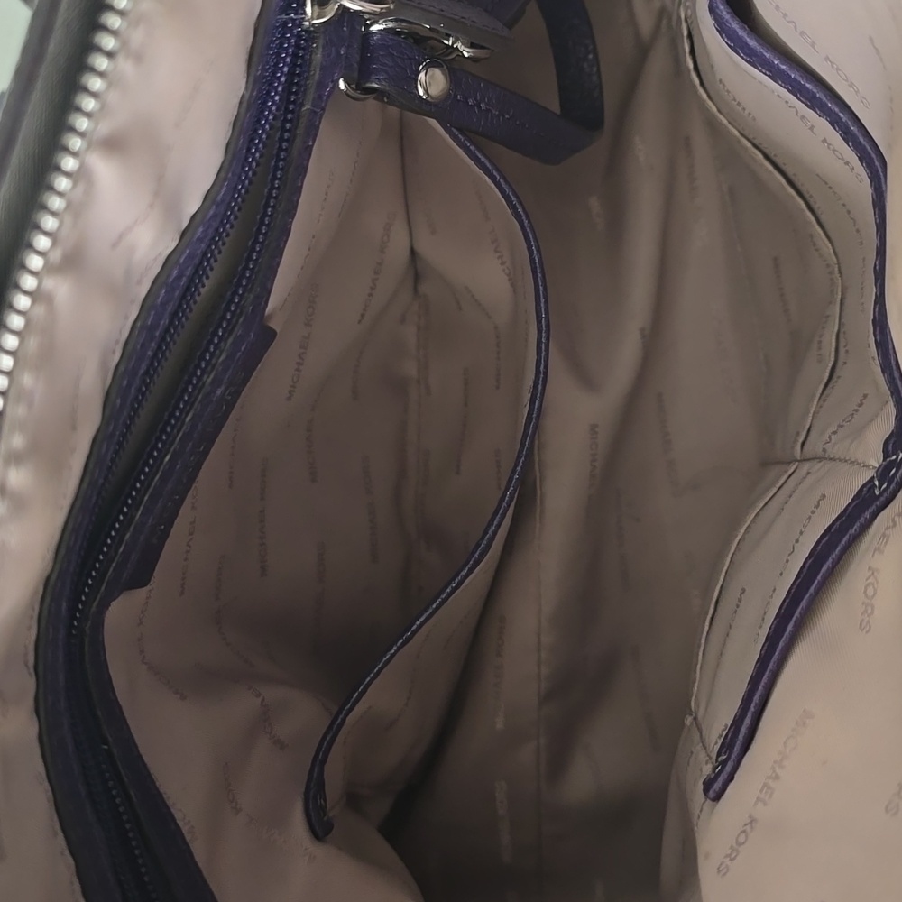 Michael Kors Purple Handbag Dome Satchel - Picture 8 of 8